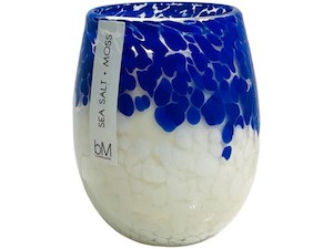 Confetti Candle – Blue White – Sea Salt Moss