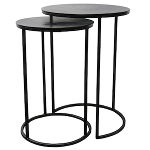 Side Tables Nest of 2 – Black