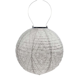 Lantern – Round – 30cm – Light Taupe – Ikat