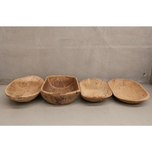 Antique Wooden Basin – Medium