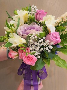 Florist: Garden Style Posy in Vintage Vase