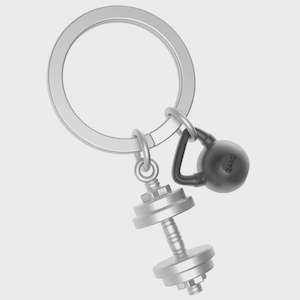 Stellar Haus Metalmorphose Keyring - Gym Weights