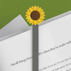 Stellar Haus Metal Bookmark - Sunflower