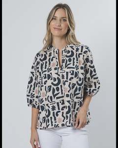 Stella + Gemma Tamsin Blouse - Navy Geo