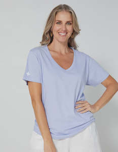 Stella + Gemma Villa Tee V Neck Hydrangea