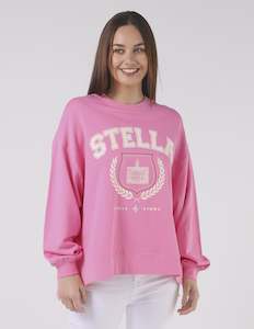 Stella Gemma: Stella + Gemma Sunday Sweater College Harvard - Bright Pink