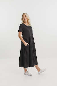 Home-Lee Kendall Dress Short Sleeve Black