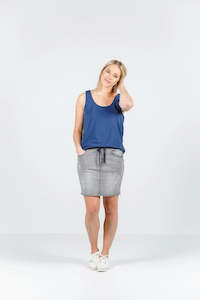 Home-Lee Denim Skirt Grey