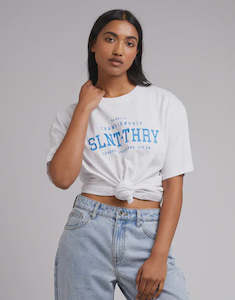 Silent Theory Varsity Tee Light Blue/White