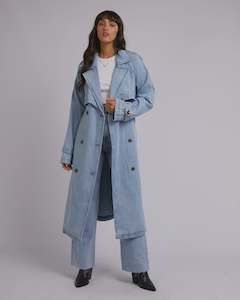 All About Eve: All About Eve Rio Trench Coat Light Blue