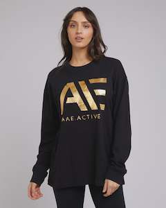 All About Eve: All About Eve Base Long Sleeve Tee Black