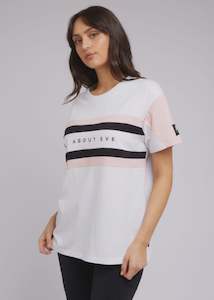 All About Eve Base Contrast Tee Vintage White