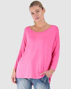 Betty Basics Milan 3/4 Sleeve Top Rouge