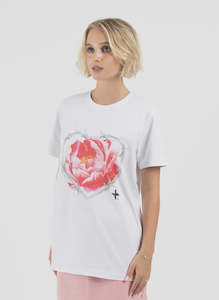 Federation Rush Tee Caged Rose - White