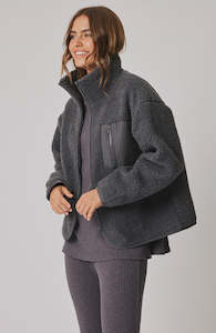 Cartel & Willow Remi Zip Up Charcoal