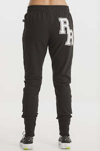 Rose Road Cuffed Unwinders Black with Varsity Logo Print