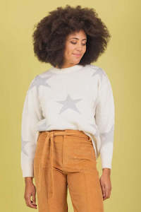 Sale: Charlo Bianca Star Knit Off White