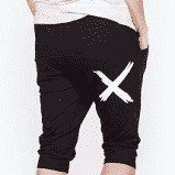 Home -Lee 3/4 Apartment Pants Black with WHITE X