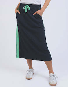 Elm: Elm Brunch Skirt - Side Tape Navy/Neon Green