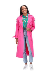 Sale: Charlo Lisa Cotton Trench Coat Pink