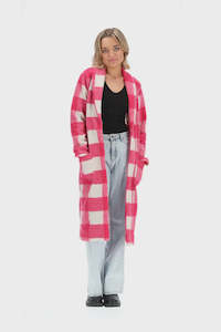 Charlo Bree Cardigan - Pink Check