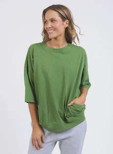 Elm Mazie Sweat - Cedar Green