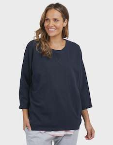 Elm: Elm Annie 3/4 Sleeve Tee - Navy