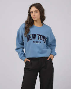 All About Eve: All About Eve New York Oversized Crew - Blue