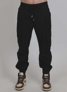 Federation Matter Pant Washed Black Mens