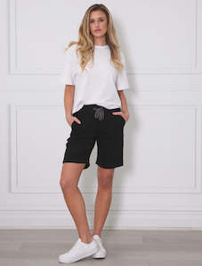 Pants Shorts Leggings: Monaco Jeans Riley Short - Black