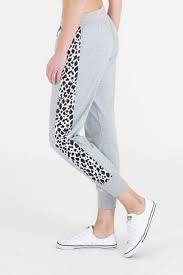 Sat & Sun by 3rd Story Leopard Panel Jogger Grey Marle