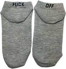 5 Toes Fuck Off Socks Grey