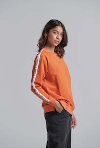 Style Laundry Tape Sweater Orange