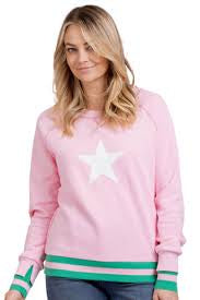 Mi Moso Contrast Sweat Pink with Star