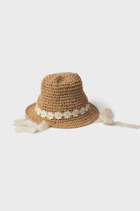 Stilen Kids Mini Daisy Bucket Hat Natural