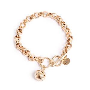 A & C Oslo Bracelet with Charm Astro - Gold Plated