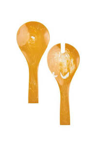 Eb & Ive Amazonia Salad Servers Honey