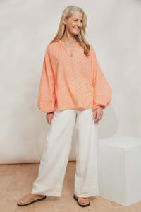 Eb Ive: Eb & Ive Zephyr Blouse - Papaya