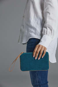 Eb & Ive Vienetta Clutch Teal