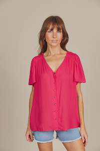 Isle of Mine Esme Relaxed Top - Raspberry