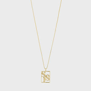 Pilgrim Love Tag Recycled Necklace - Gold Plated SIS