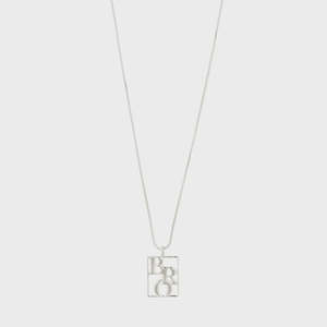 Pilgrim Love Tag Recycled Necklace - Silver Plated BRO