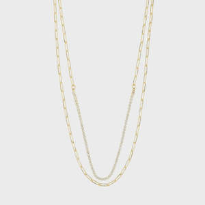 Pilgrim Rowan Recycled Necklace 2 in 1 - Gold Plated