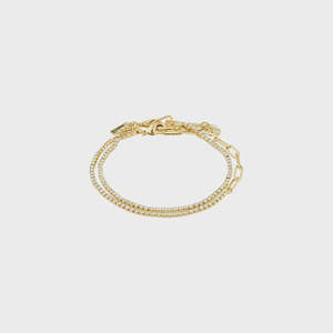 Pilgrim Rowan Crystal Bracelet 2 in 1 - Gold Plated