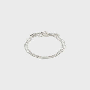 Pilgrim Rowan Crystal Bracelet 2 in 1 - Silver Plated