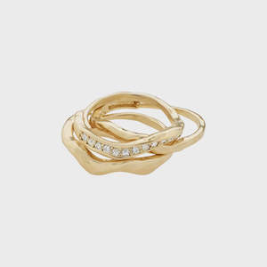 Pilgrim True Ring 3 in 1 Set - Gold Plated