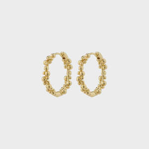 Pilgrim Solidarity Recycled Medium Bubbles Hoop Earrings Gold Plated