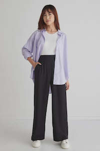 Among the Brave Instinctive Recycled Stretch Wide Leg Pant Black