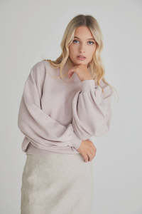 Ivy + Jack Motivation Cotton Fine Knit Boxy Jumper Blush