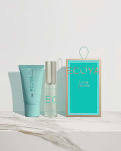 Ecoya Holiday Collection Two Piece Mini Gift Set Lotus Flower